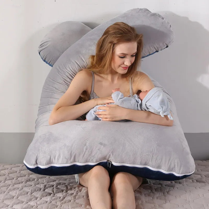 U-Shaped Maternity Pillow – Soft Full-Body Support for Pregnancy