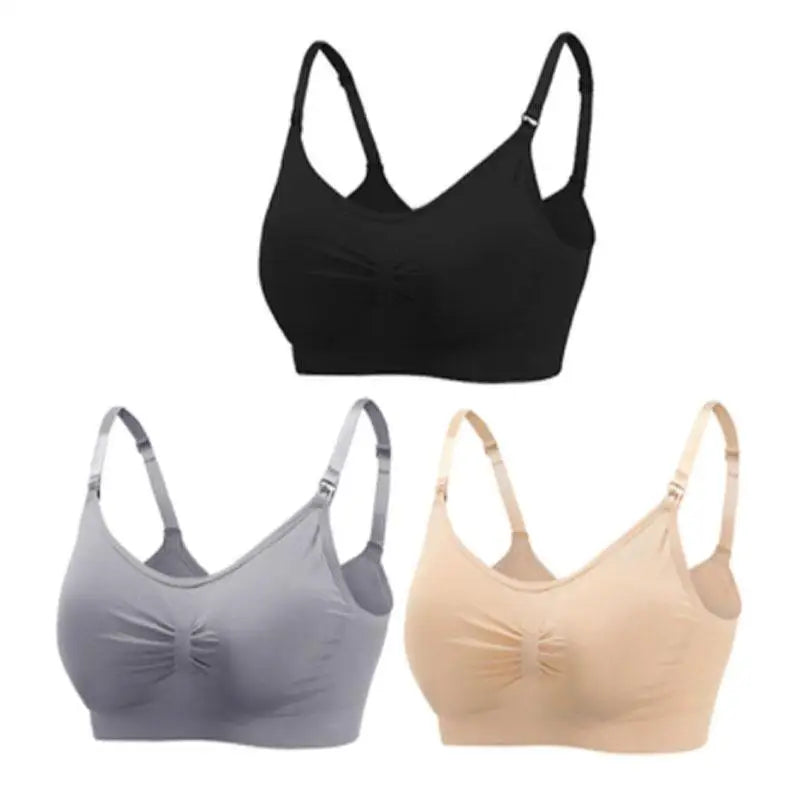 Set of 3 Seamless Maternity Nursing Bras