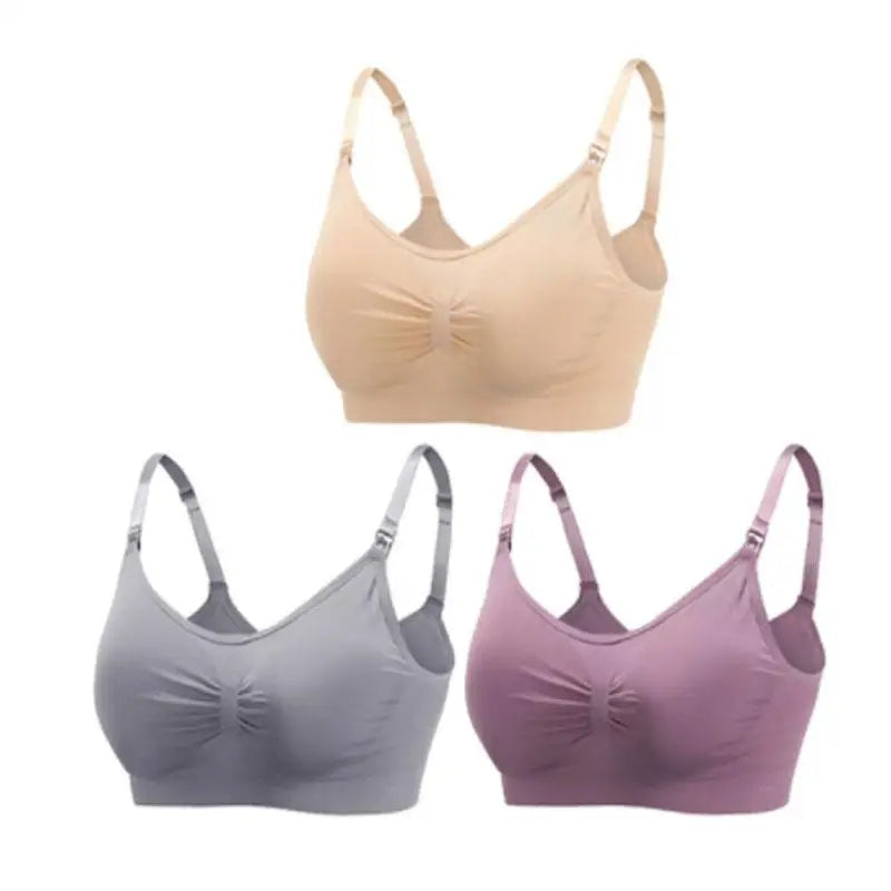 Set of 3 Seamless Maternity Nursing Bras