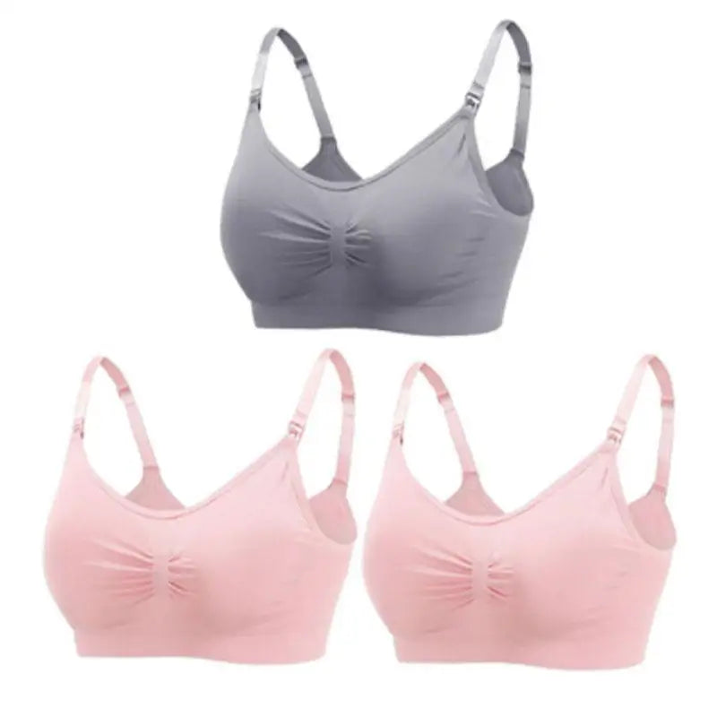Set of 3 Seamless Maternity Nursing Bras