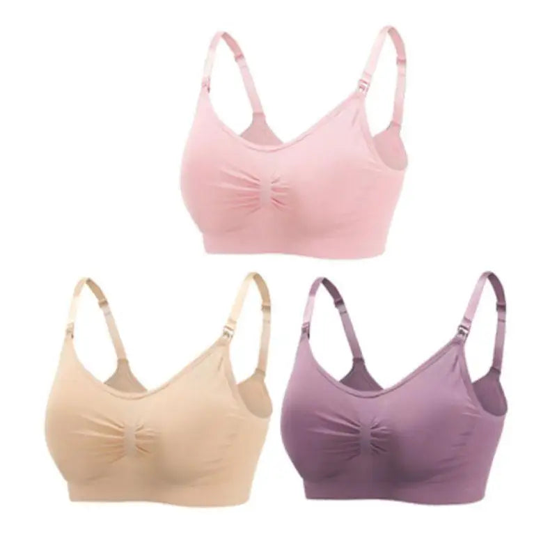 Set of 3 Seamless Maternity Nursing Bras