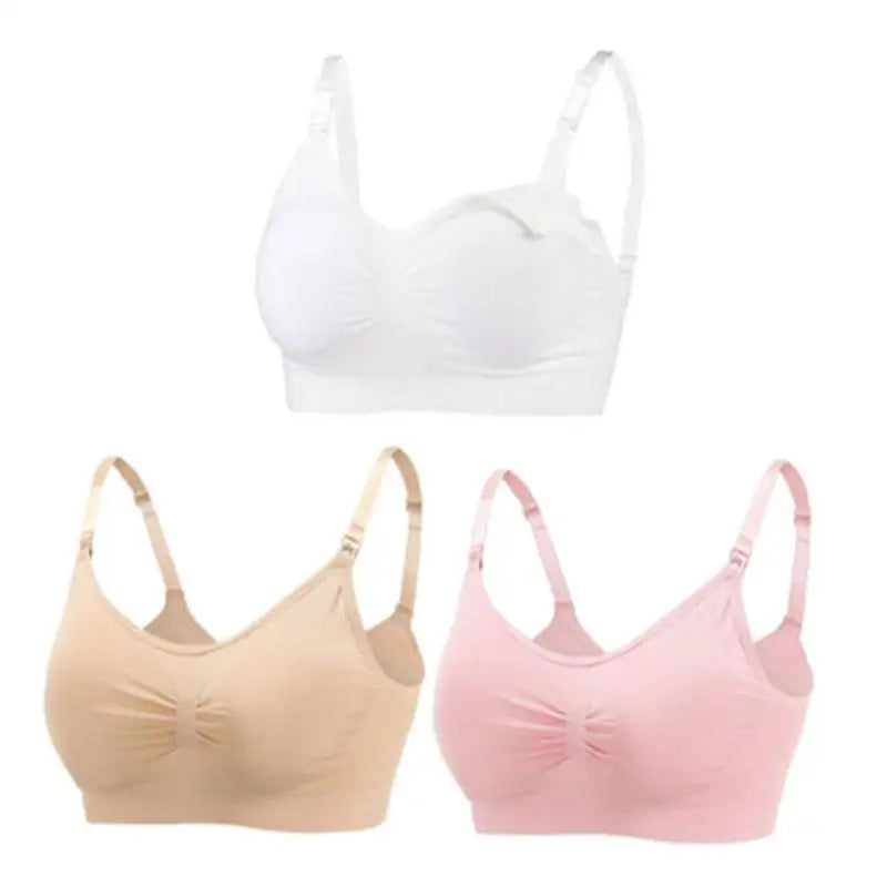Set of 3 Seamless Maternity Nursing Bras