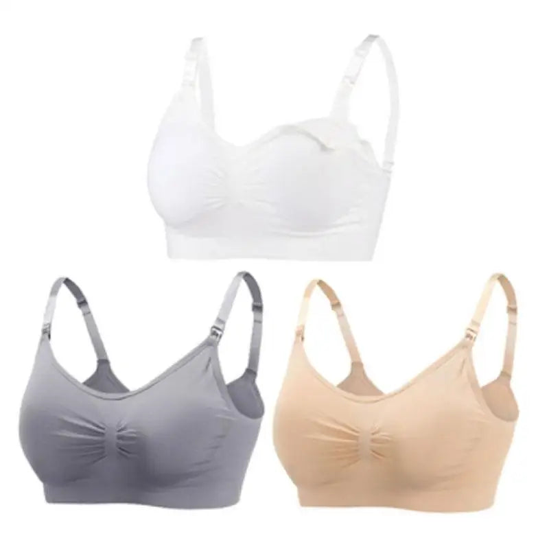 Set of 3 Seamless Maternity Nursing Bras