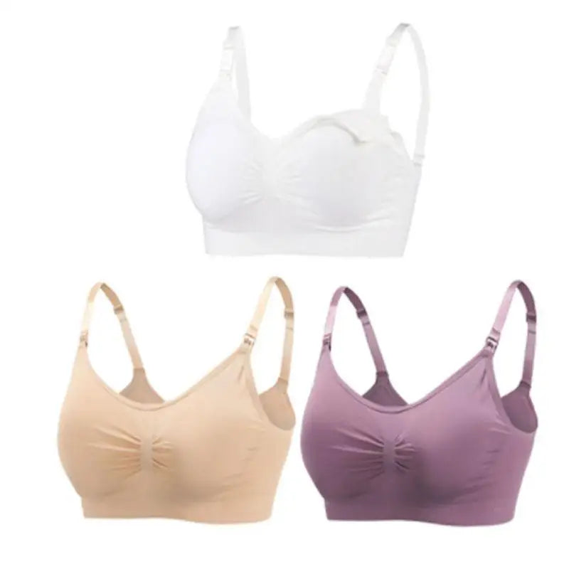 Set of 3 Seamless Maternity Nursing Bras