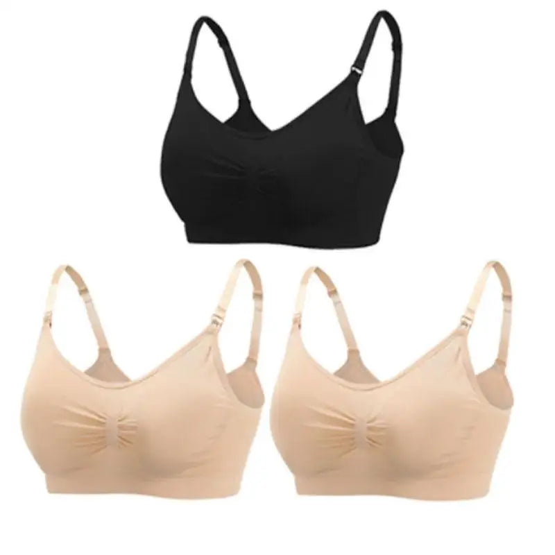 Set of 3 Seamless Maternity Nursing Bras