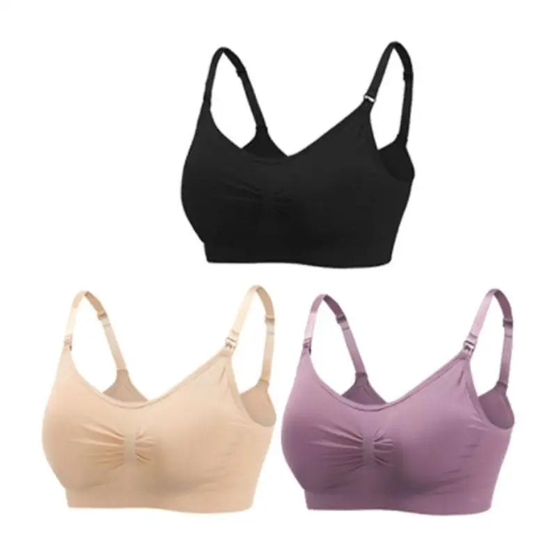 Set of 3 Seamless Maternity Nursing Bras