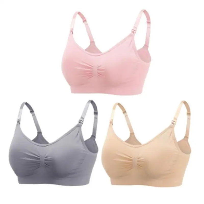 Set of 3 Seamless Maternity Nursing Bras