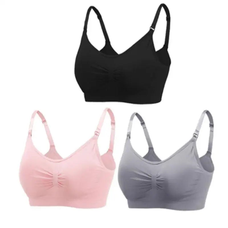 Set of 3 Seamless Maternity Nursing Bras