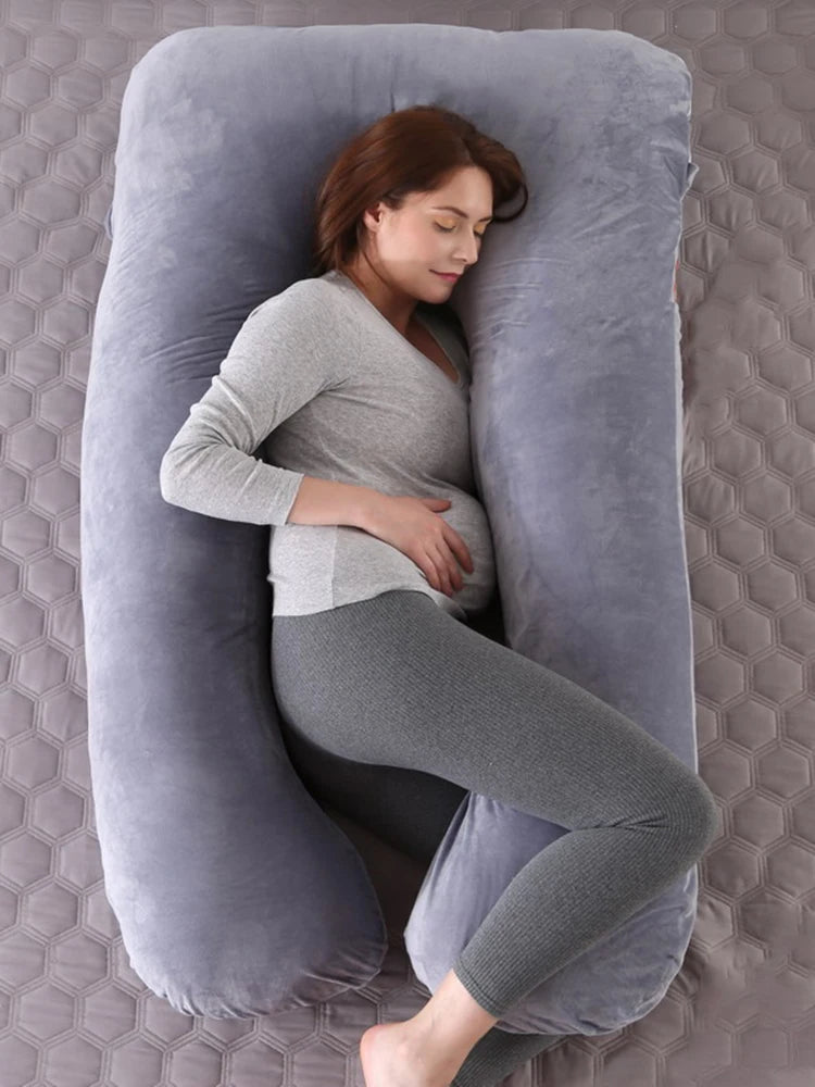 U-Shaped Maternity Pillow – Soft Full-Body Support for Pregnancy