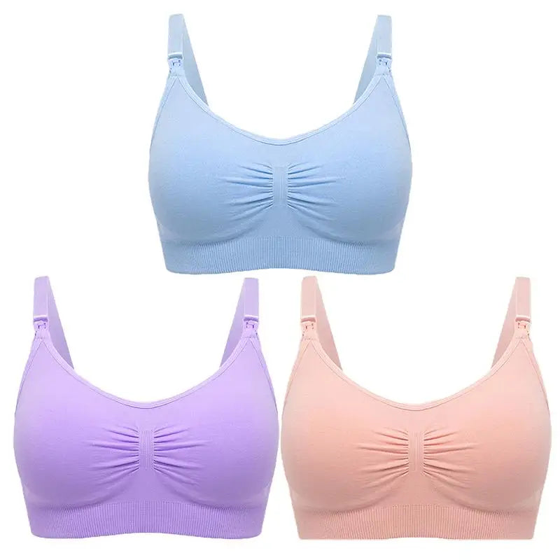 Set of 3 Seamless Maternity Nursing Bras