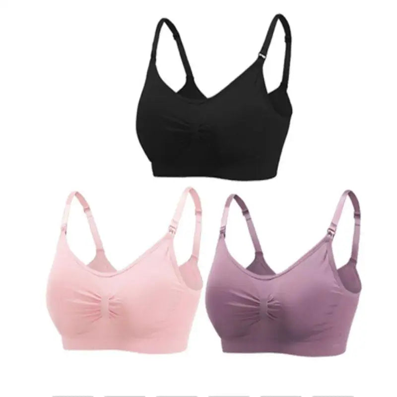 Set of 3 Seamless Maternity Nursing Bras