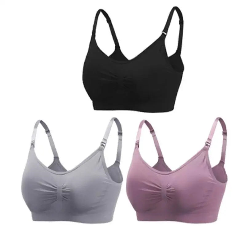 Set of 3 Seamless Maternity Nursing Bras