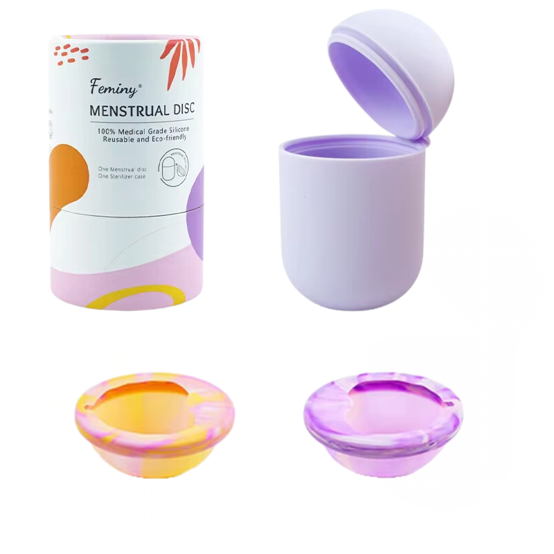 Menstrual Disc Set Reusable Soft Medical with Sterilizer Case