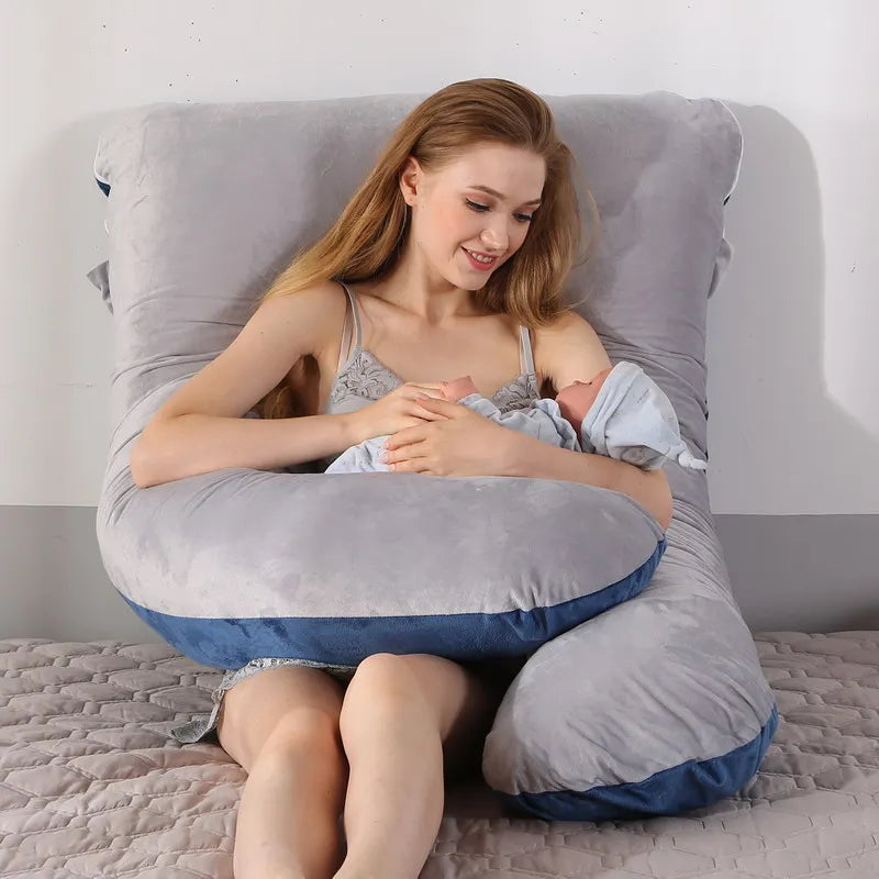 U-Shaped Maternity Pillow – Soft Full-Body Support for Pregnancy