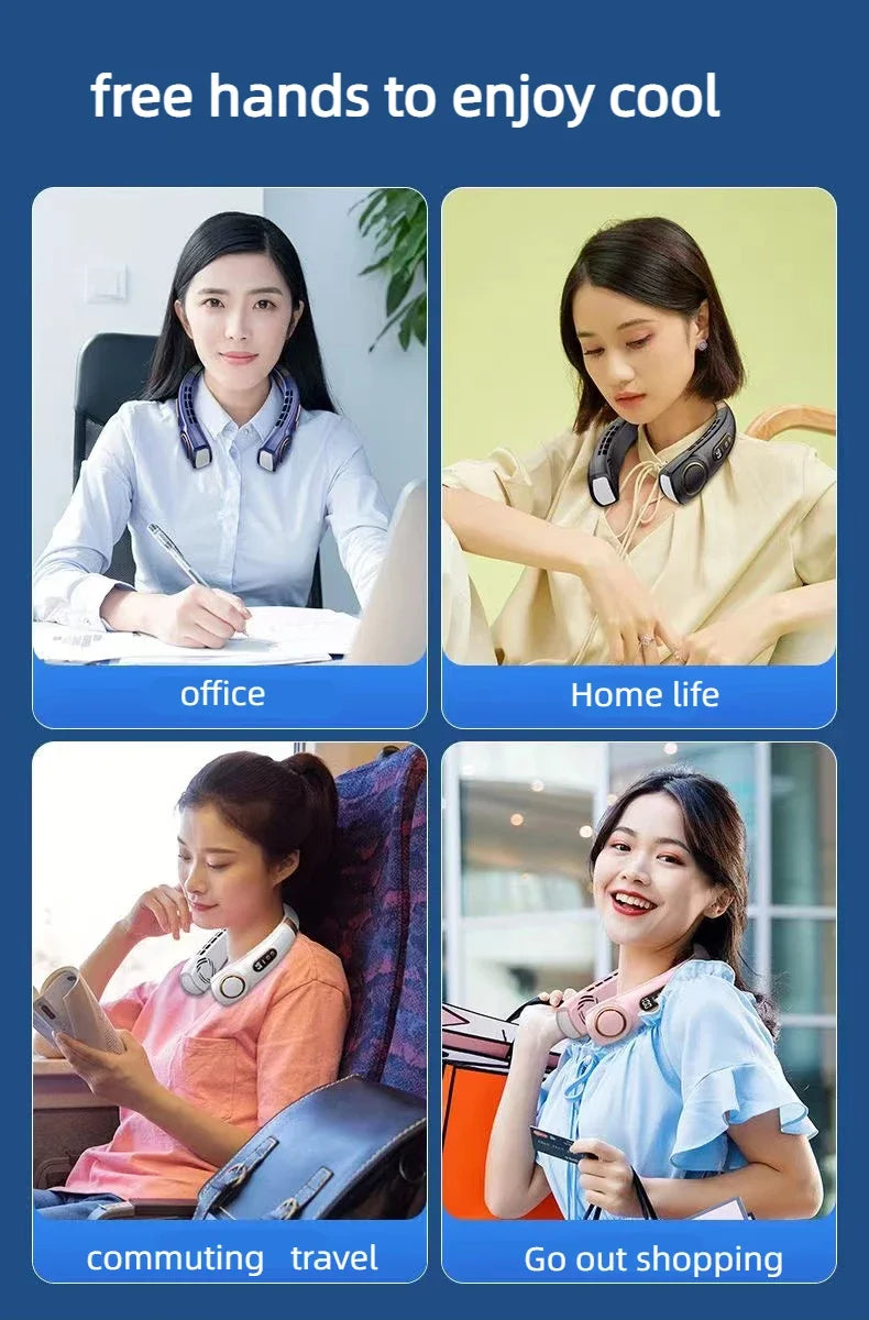 Rechargeable Hands-Free Neck Fan
