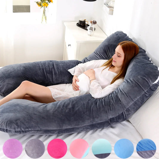 U-Shaped Maternity Pillow – Soft Full-Body Support for Pregnancy