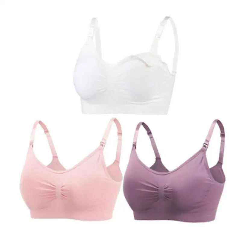 Set of 3 Seamless Maternity Nursing Bras