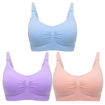 Set of 3 Seamless Maternity Nursing Bras
