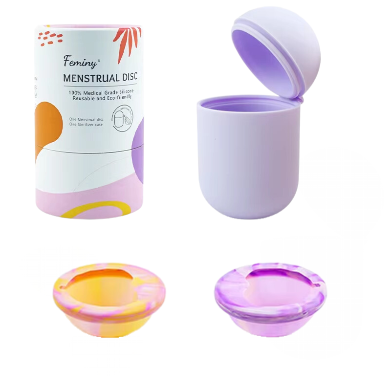 Menstrual Cups Set Reusable Soft Medical with Sterilizer Case