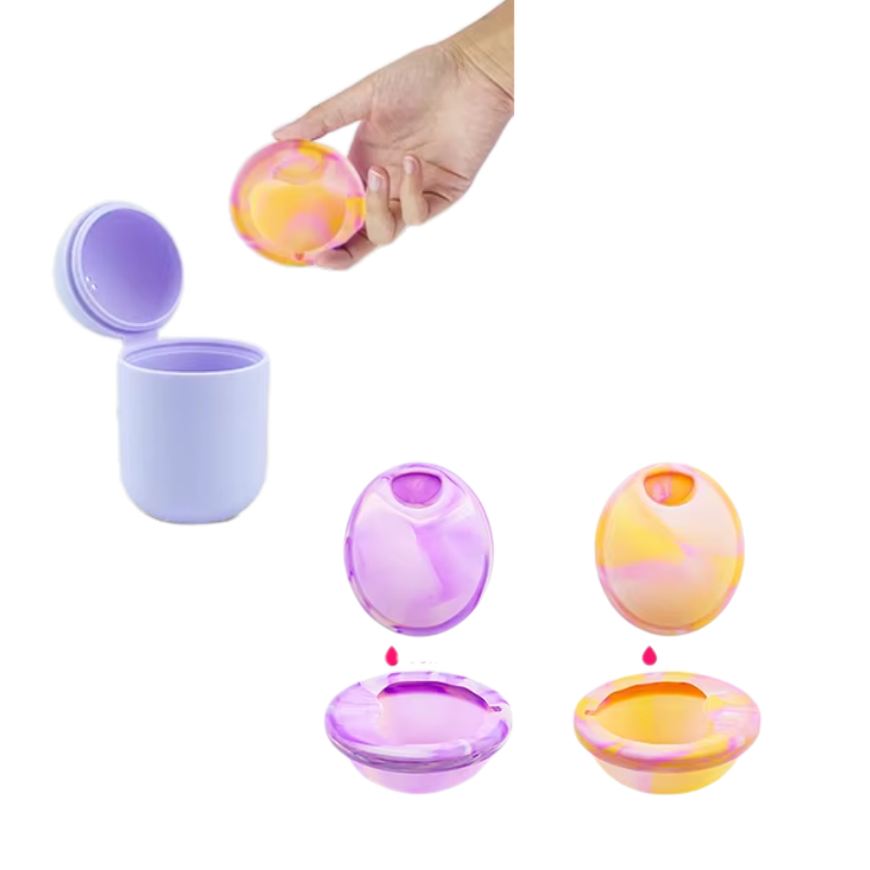 Menstrual Cups Set Reusable Soft Medical with Sterilizer Case