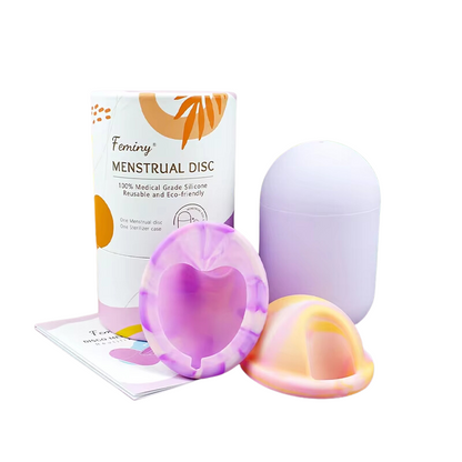 Menstrual Disc Set Reusable Soft Medical with Sterilizer Case